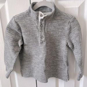 Janie and Jack grey quarter snap pullover